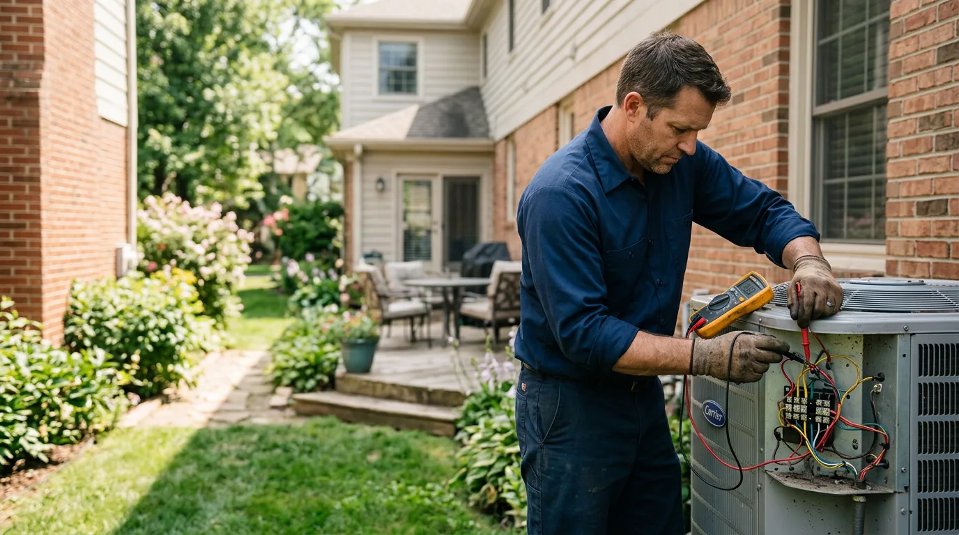 HVAC technician working near Havana, AR